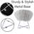 BirdRock Home Faux Fur Saucer Chair, Gray Faux-Silver Legs-57774333-57774335