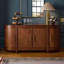 Armoire de rangement en bois massif brun de style américain 70,87 "