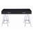 Black High Gloss And Chrome 2-Drawer Writing Desk