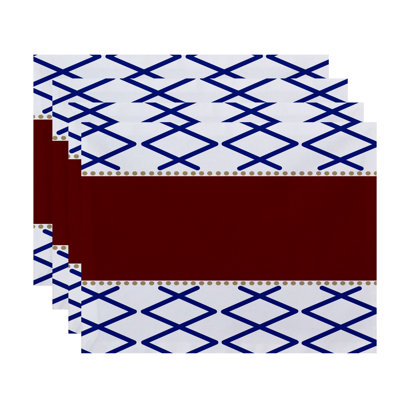 Bartow Polyester Geometric Rectangle Placemat