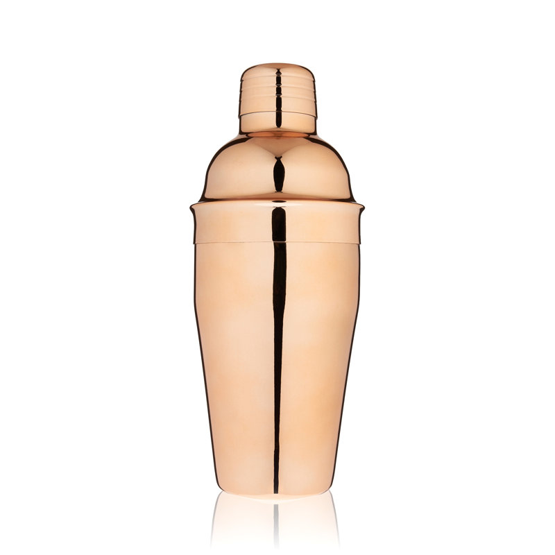 Copper Finish 4-Piece Mixologist Barware Set with Jigger and Muddler