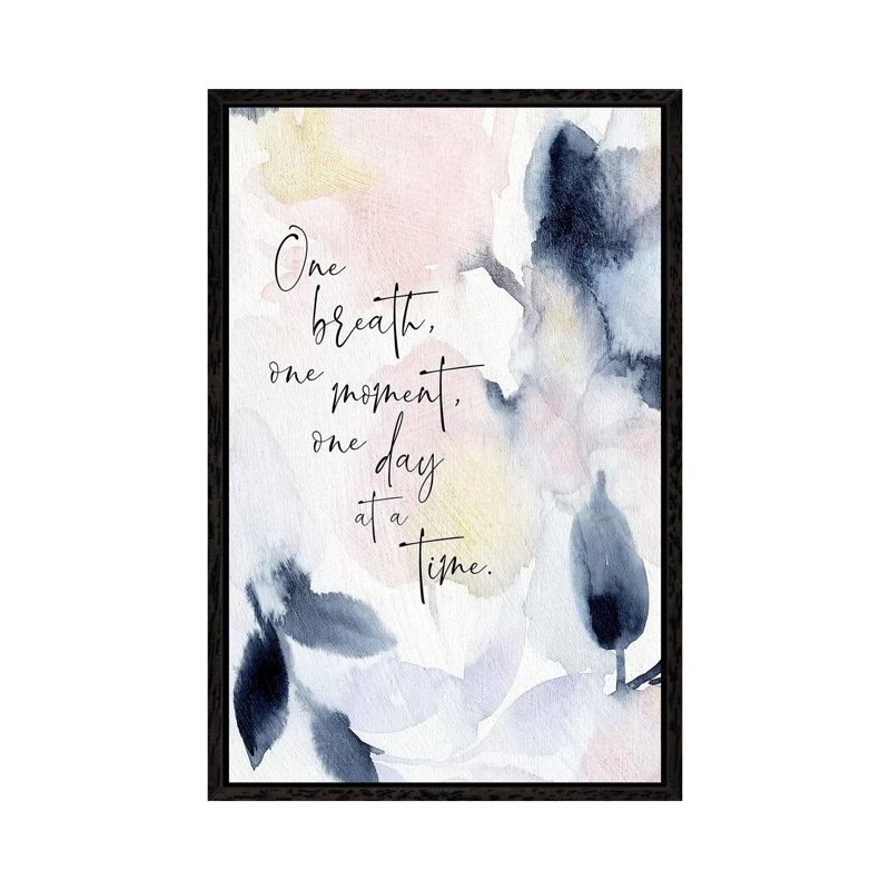 One Breath by Stephanie Ryan - Painting on Canvas, 66.04 cm H x 45.72 cm W, Black Framed