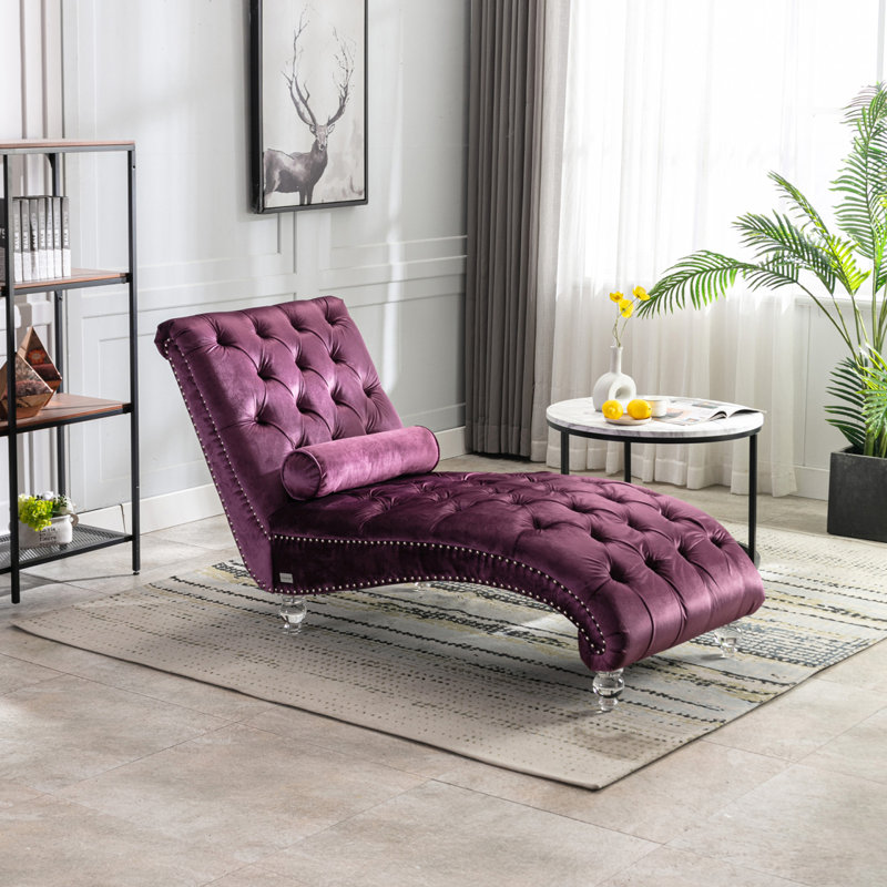Canapé Leisure avec pieds en acrylique, Mauve