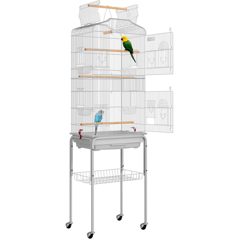 Cage à oiseaux avec roulettes Zora