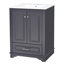 Meuble-lavabo en céramique de 61 cm avec bibliothèque - Meuble-lavabo moderne avec rangement fonctionnel, lavabo design, tiroirs spacieux et poignées élégantes