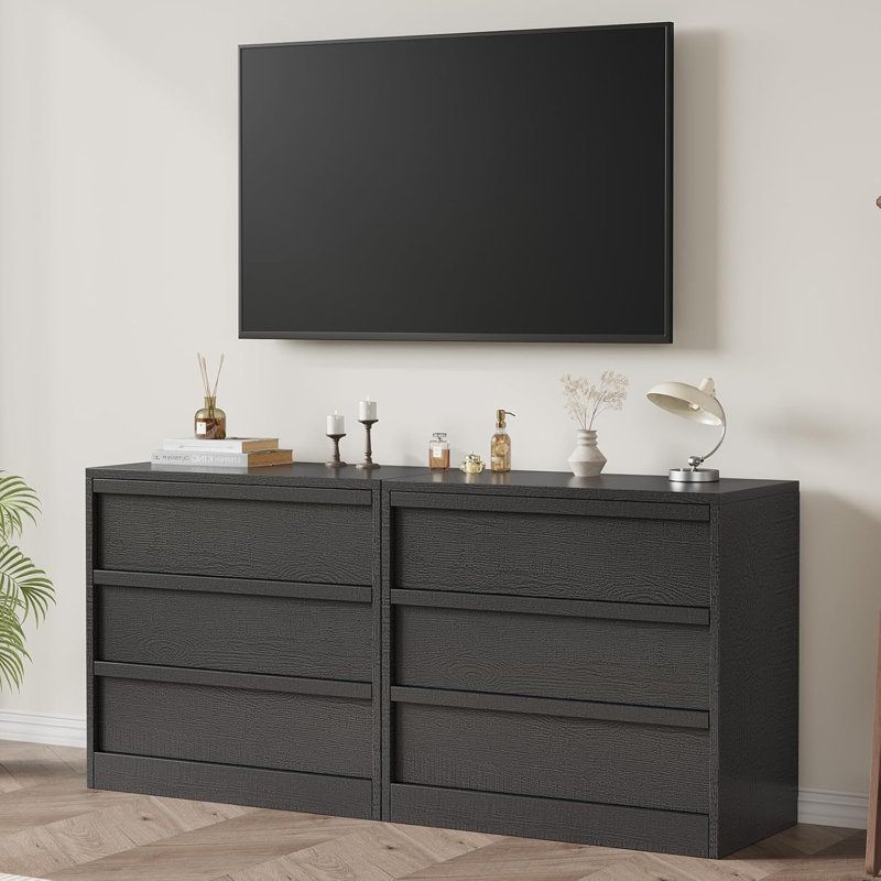 75 cm W Chest of 3 Drawers, Black