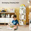 Bibliothèque rotative, étagère en PVC, étagère de rangement rotative à 360 degrés, étagère de rangement pour bibliothèque à 3 niveaux pour petits espaces, chambre à coucher