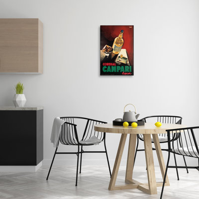Vintage Campari Wine Canvas, design by Marcus Jules