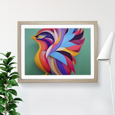 Abstract Phoenix Bird - Framed Print