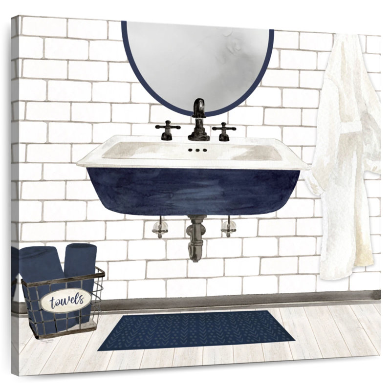 Lavabo bleu marine Kerrick Farmhouse Bath II