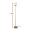 Showstead 150cm Metal Floor Lamp - Clear Glass