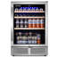 Réfrigérateur à boissons 24 po à encastrer / autoportant 24 bouteilles pour refroidisseur de bière et de soda avec porte vitrée, DEL bleue et réfrigérateur à boissons réversible-118228652