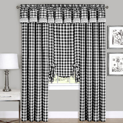 Jarrett Plaid Ruffled Window Valance