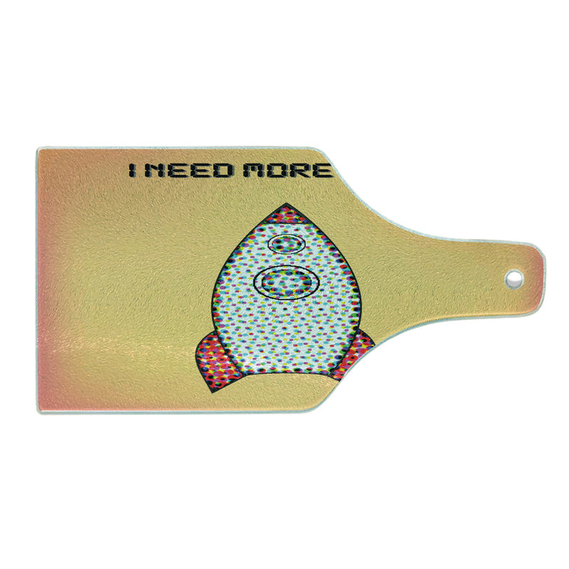 Ambesonne Outer Space Tempered Glass Cutting Board Futuristic Words Multicolor