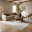 Tapis d'intérieur moderne à motif de branches Jordany, gris.-1255778608