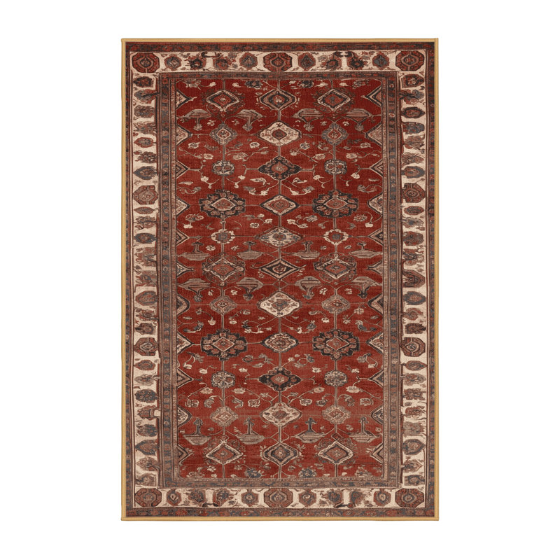 Tapis brun lavable à la machine, Rectangle 6 pi x 9 pi
