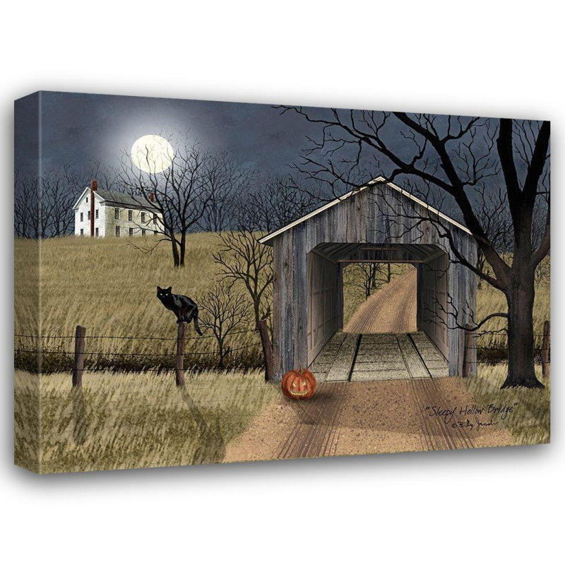 «August Grove® Jacobs, Billy Gallery, art sur toile tendue: pont Sleepy Hollow», H 19 po x l 24 po