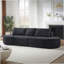 Boneless 106.3-Inch V-Shaped Modular Sofa Set With Chenille Fabric, Throw Pillows And Curved Ottomans For Versatile Seating Solutions.-1205518498-1205518496