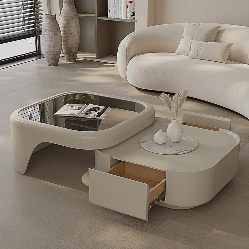 Butter style simple telescopic coffee table