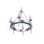 Lustre en roue de chariot à 6 lumières de style bougie Retta-1252483524