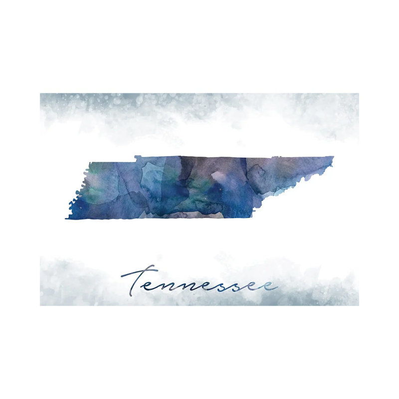 Tennessee State Bluish - Wrapped Canvas Print, 66.04cm H x 101.6cm W