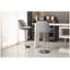 Ensemble de 2 tabourets de bar pivotants à hauteur de comptoir moderne - Fauteuil d'îlot de cuisine rembourré en lin gris avec dossier, rotation à 360 ° et base en métal