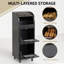 Bac de rangement pour pommes de terre 38 po, boîte à pain à 3 niveaux, rangement pour oignon en bois mobile avec roulettes et 3 armoires, armoire de rangement pour légumes pour la cuisine-130367152