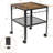 Rustic End Table, 2-Tier Side Table With Adjustable Height Shelf , Rustic Brown
