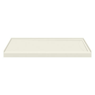 Transolid 60-in x 32-in Cast Solid Surface Shower Base with Linear