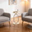 Table de bout ronde unique en métal avec plateau supérieur surdimensionné-1022901885-1022901872