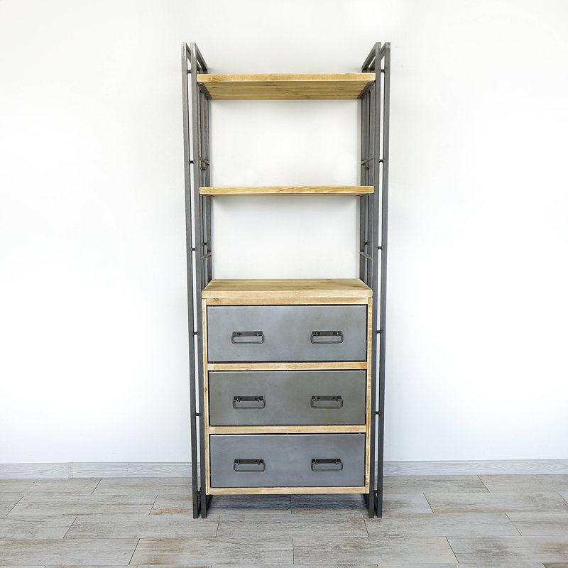 Millport 190 cm H x 80 cm W Iron Standard Bookcase