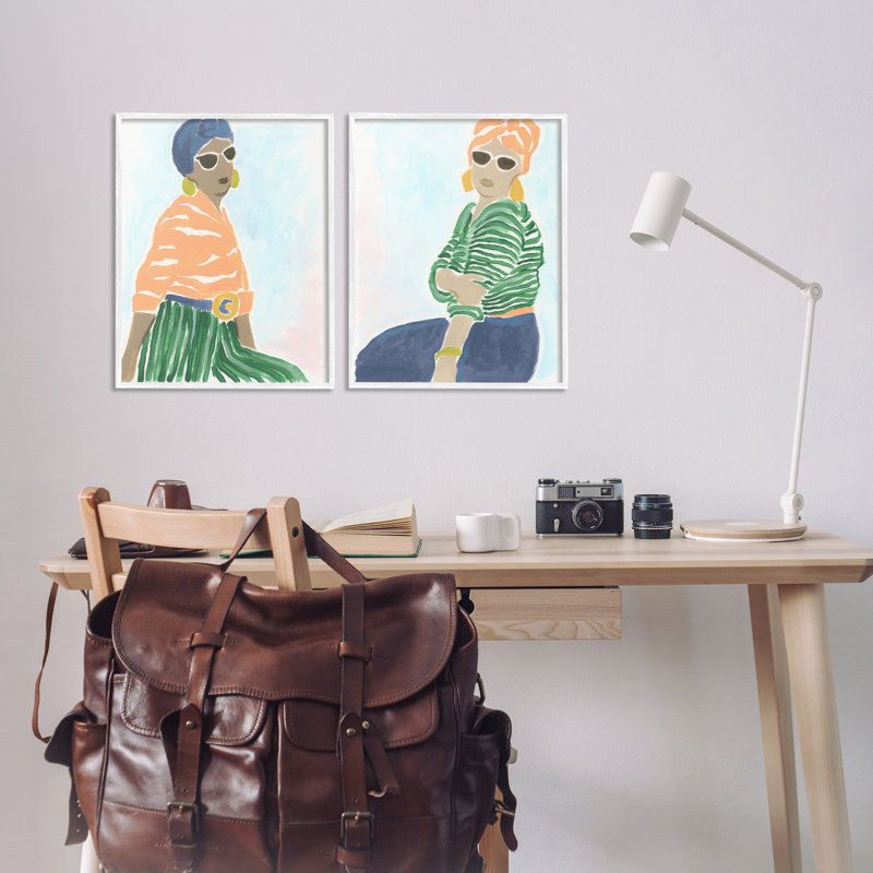  «Trendy Summer Style Women», ensemble de 2 giclées par June Erica Vess, H 20 po x l 16 po