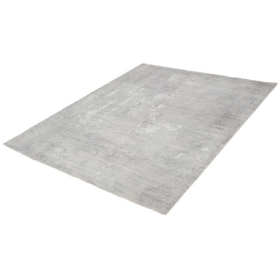 Suazo One-of-a-Kind 6' X 9'6" New Age Viscose Area Rug in Light Gray