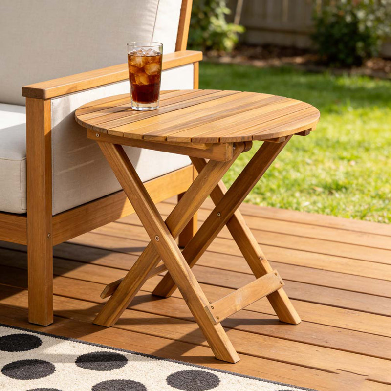 WOOD SIDE TABLE