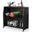 Black Metal Rectangular Outdoor Bar Table With Ice Box