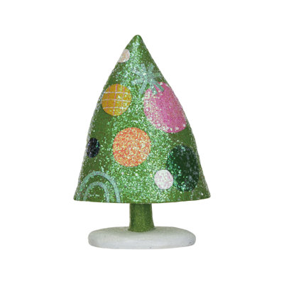 Resin Christmas Tree with Dots and Glitter
