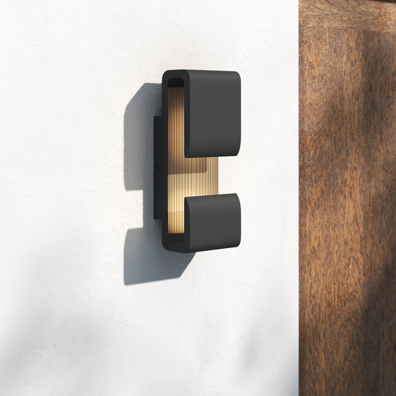 Wayburn LED Wall Light, Black, 15" H x 5.75" W x 4.75" D