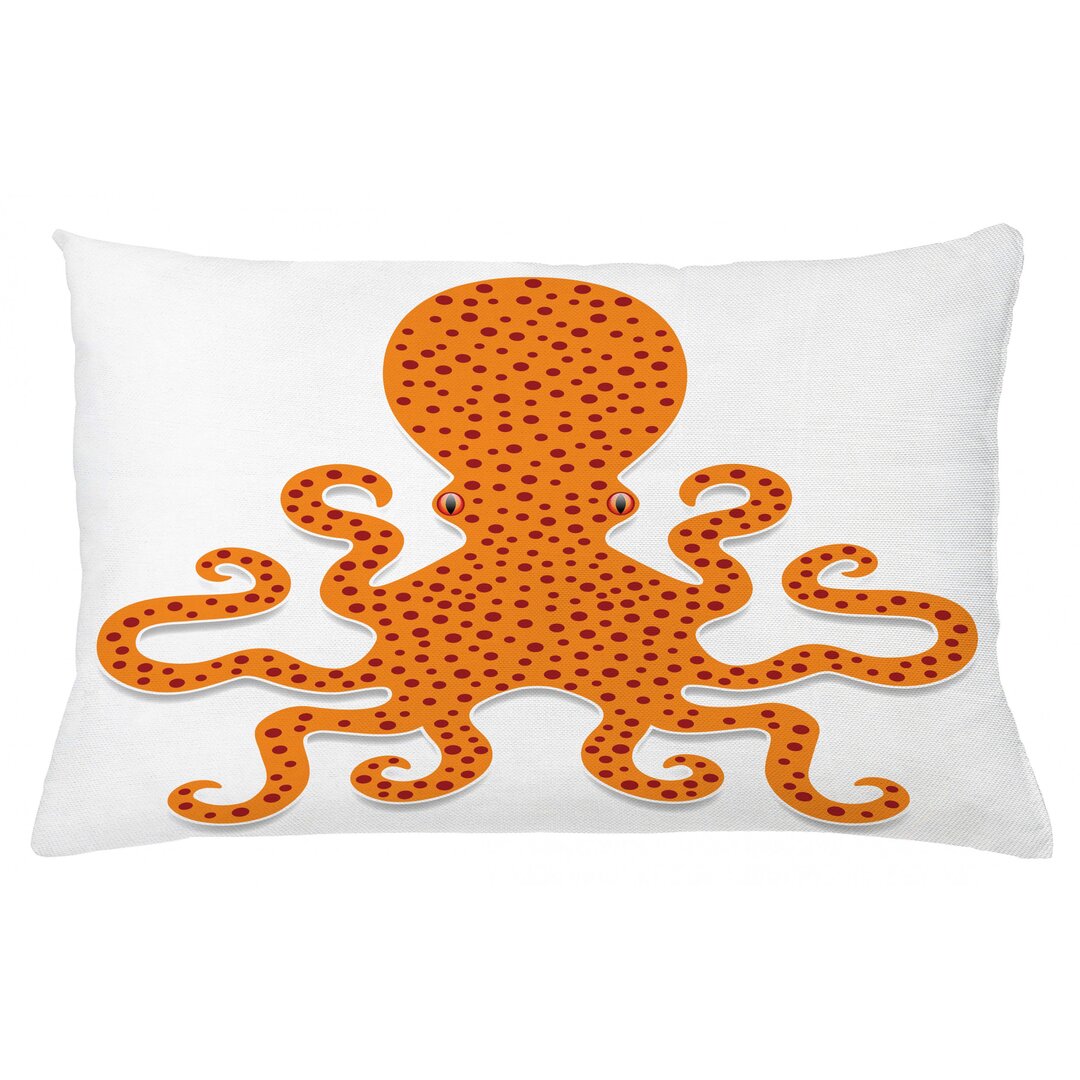 Kissenbezug, Octopus Meer Mosters, Leben im Meer, Orange