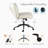 26" Wide Seat Criss-Cross Office Desk Chair With 2 Optional Base