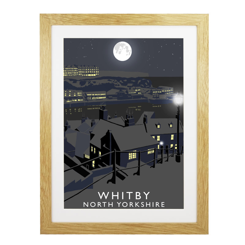 'Whitby' by Richard O'Neil - Print, Oak Wood Frame, 43.5 cm H x 33.5 cm W x 2.2 cm D