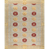 Corinth Wool Geometric Area Rug in Oxblood/Bright Red/Gold/Enoby
