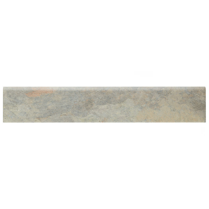 Ardesia 18" x 3" Porcelain Bullnose Tile Trim in Gray