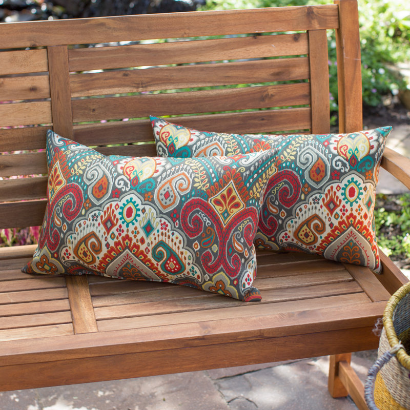 Henrich Indoor/Outdoor Striped Lumbar Pillow, Asbury Park