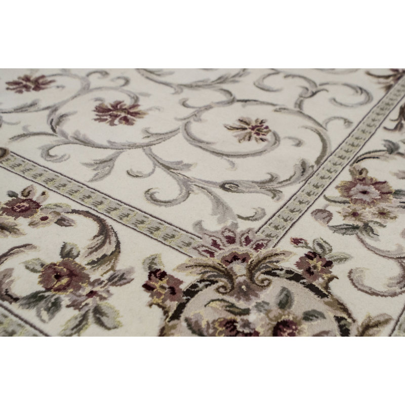 Hand Woven Silk and Wool Oriental Area Rug