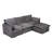 Modular Sectional Sofa Couch With Movable Ottoman