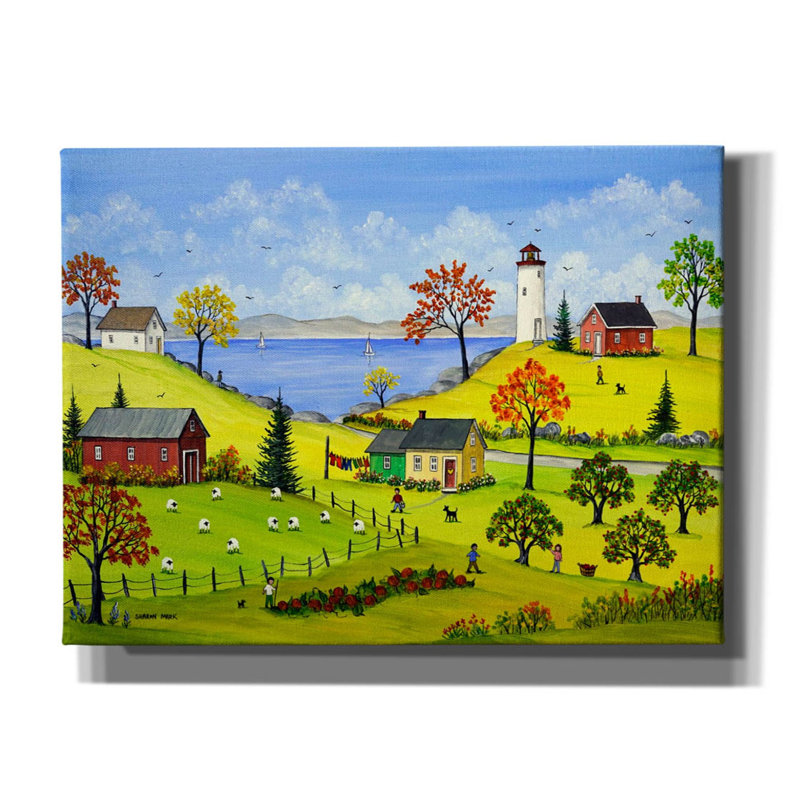 «Bucolique Autumn on Canvas» par Sharon Mark, reproduction, H 12 po x l 16 po x P 0,75 po