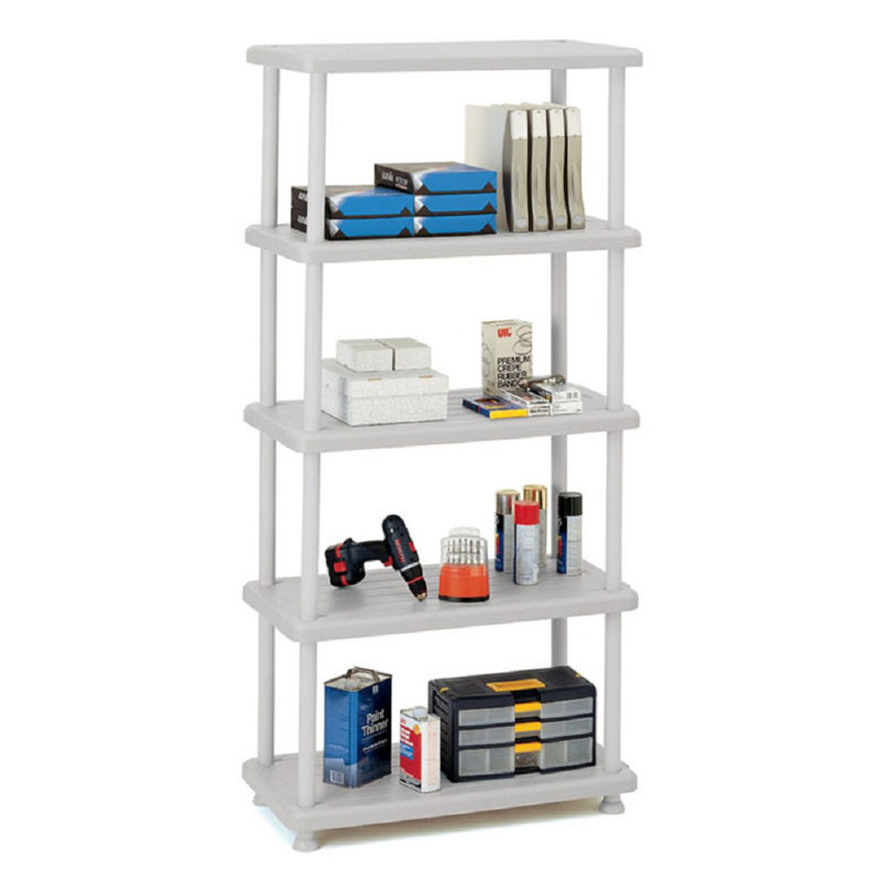 Whitworth 36 " W Plastic Shelving Unit, Platinum