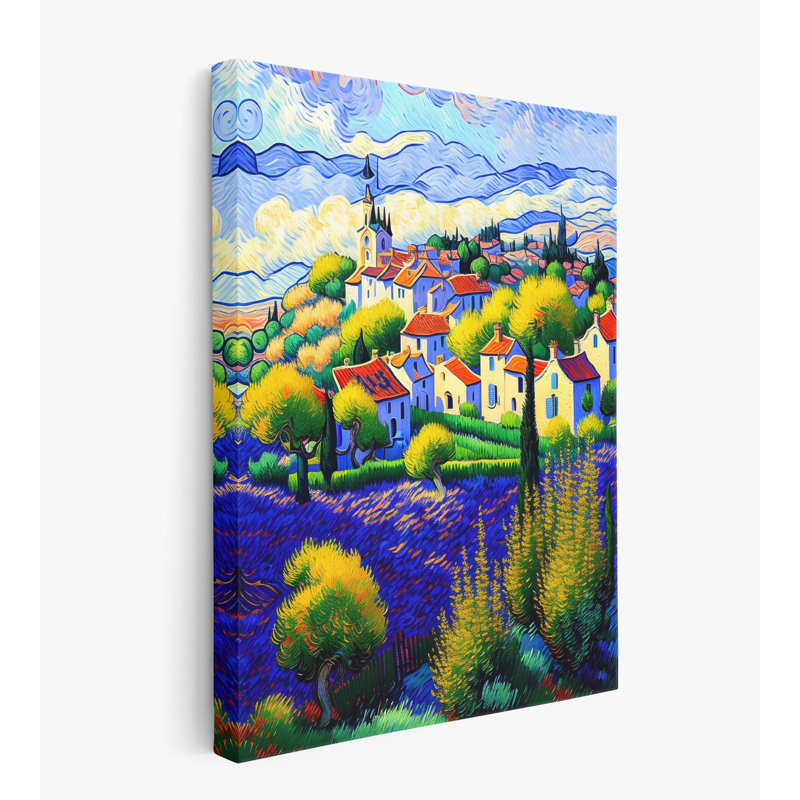 Village français I, H 32 po x l 24 po