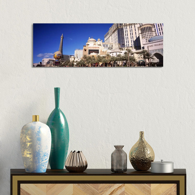 Hotel In A City, Aladdin Resort And Casino, The Strip, Las Vegas, Nevada, USA - Wrapped Canvas Panoramic Print
