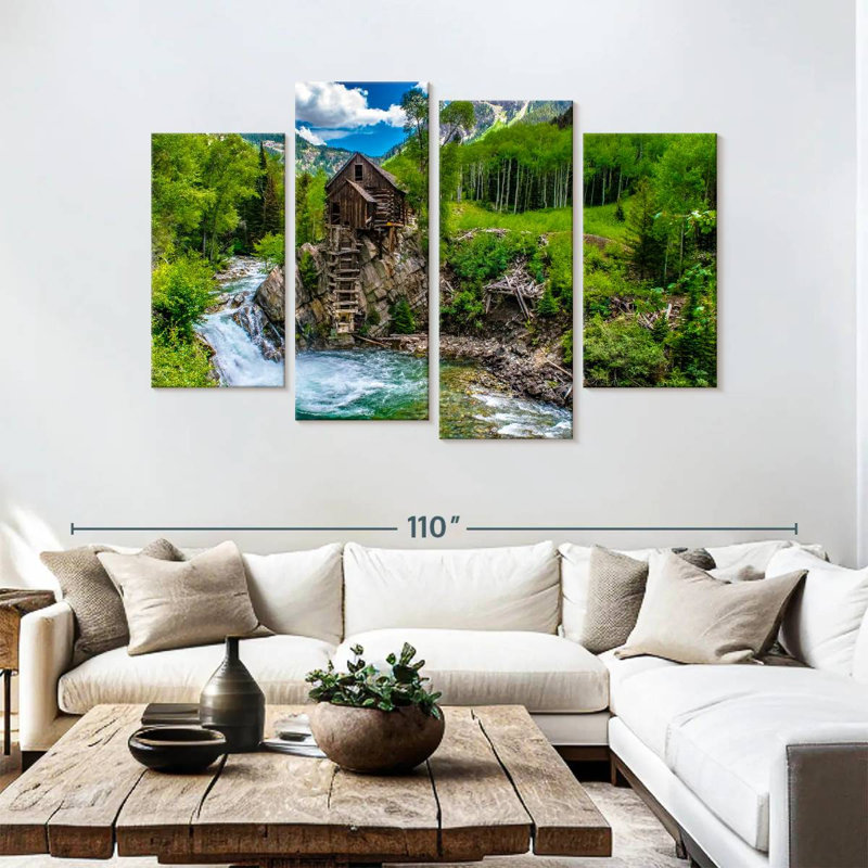 Moulin à cristal en bois Alvord, H 54 po x l 84 po